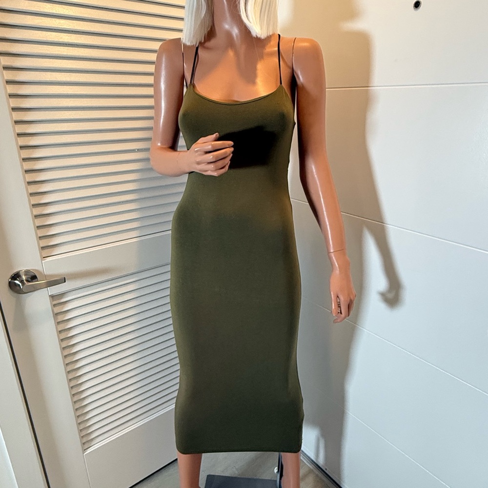 Alexander Wang T olive green T modal strapped cami small - Picture 7 of 15